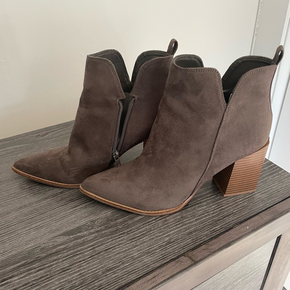 Womens Nine West Brown Suede Booties